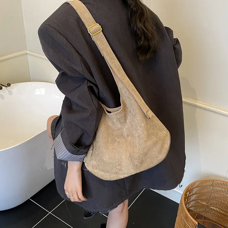 LEFTSIDE Women's High Capacity Pu Leather Shoulder Bag 2025 Winter New Fashion Retro Hobo Bag Luxury Brand Designer Handbags