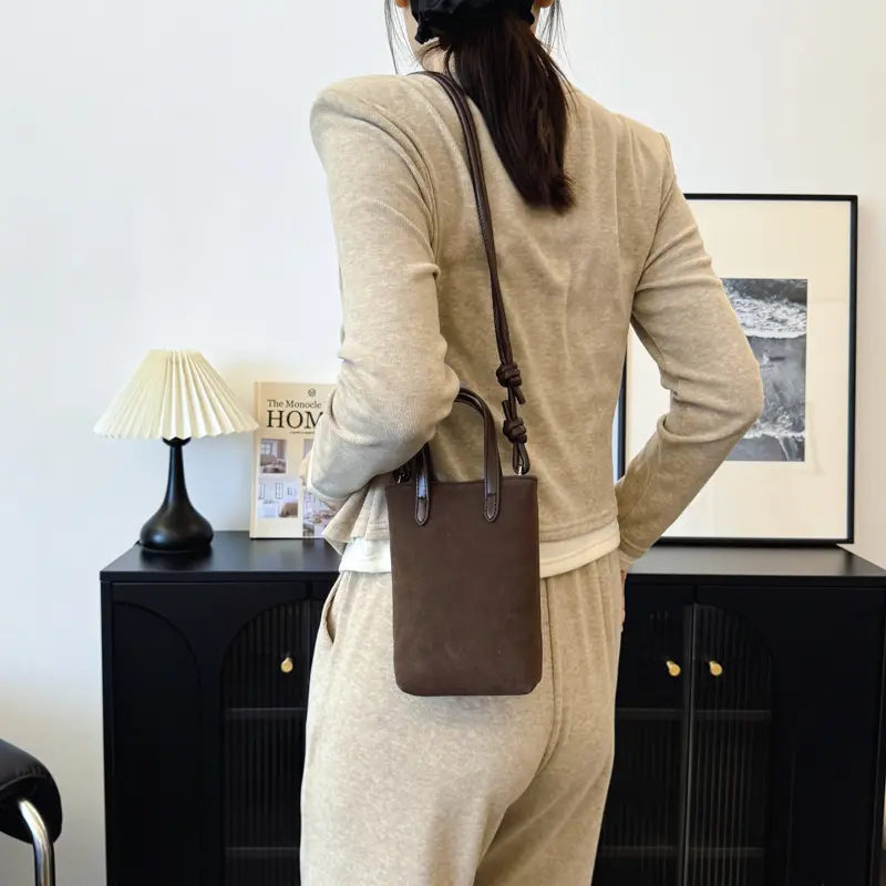 LEFTSIDE Design Mini PU Leather Crossbody Bag For Women 2024 Korean Fashion Design Female Retro Shoulder Bag Handbags And Purses