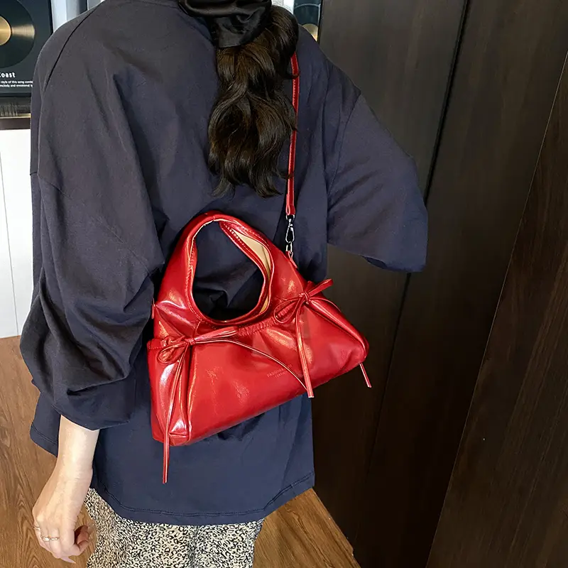 LFTSID Trendy Bow Shoulder Bag 2025 Summer Yellow Underarm Bag Daily Crossbody Bag Casual Ladies New in Handbags and Purses