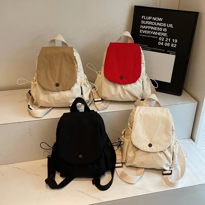 LEFTSIDE Women's Cloth Small Backpacks 2025 New in Fashion Summer Backpack for Teens​​ Girls School Bag Cute Simple Back Pack