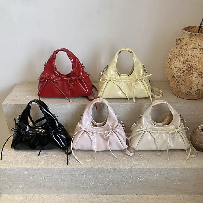 LFTSID Trendy Bow Shoulder Bag 2025 Summer Yellow Underarm Bag Daily Crossbody Bag Casual Ladies New in Handbags and Purses