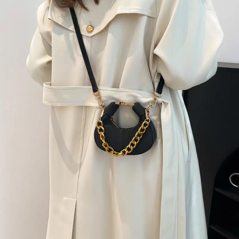 LEFTSIDE Mini PU Leather Saddle Shoulder Bag for Women 2024 Winter New Trend Y2K Handbags and Purses Females Crossbody Bags