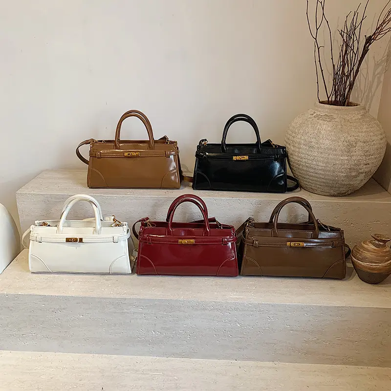 LEFTSIDE Small Pu Leather Crossbody Bags Lady Short Handle Shoulder Bag for Women 2024 New Simple Y2K Retro Handbags and Purses