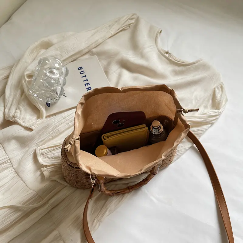 LEFTSIDE Woven Straw Small Crossbody Bags for Women 2025 Ladies ​Eco-friendly Shoulder Bag Females Beach Bags Summer Handbags