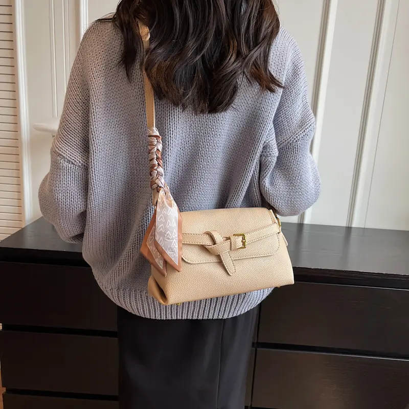 LEFTSIDE Women's Small PU Leather Shoulder Crossbody Bags 2025 Fashion Brand Designer Trend Ribbon Handbags and Purses