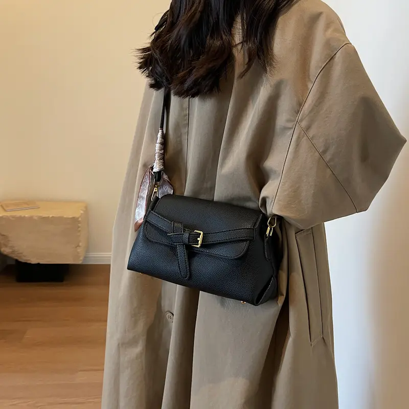 LEFTSIDE Women's Small PU Leather Shoulder Crossbody Bags 2025 Fashion Brand Designer Trend Ribbon Handbags and Purses