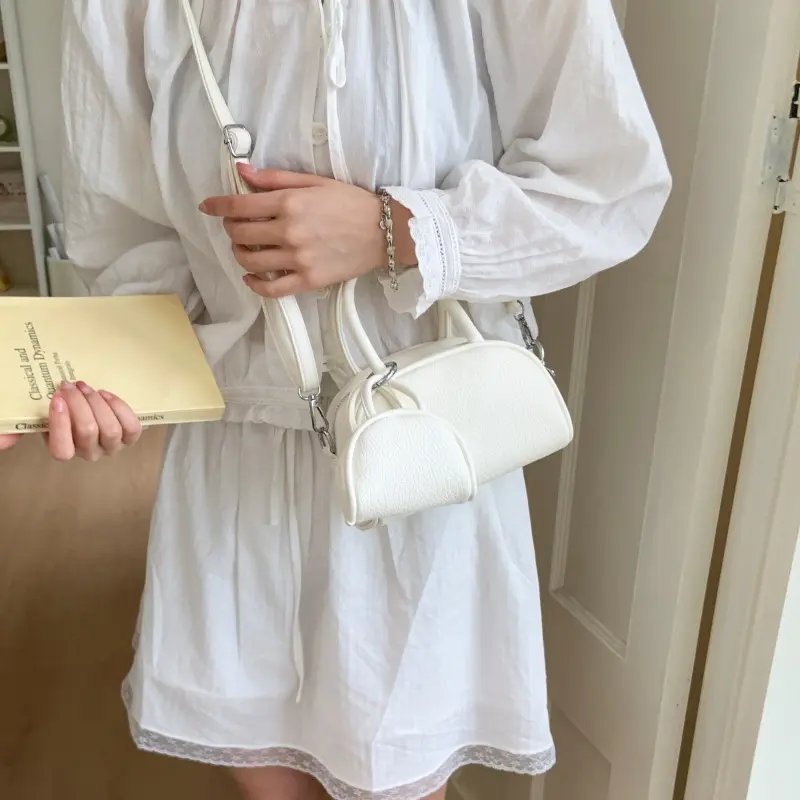 LEFTSIDE 2 Pcs/set Short Handle Crossbody Bags for Women Mini PU Leather Shoulder Bag 2025 New Designer Purses and Handbags