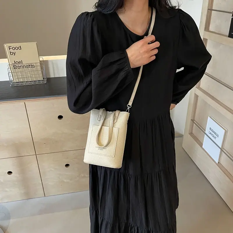 LEFTSIDE Design Mini PU Leather Shoulder Bag Lady Handbags and Purses Women 2024 Y2K Korean Fashion Solid Color Crossbody Bag
