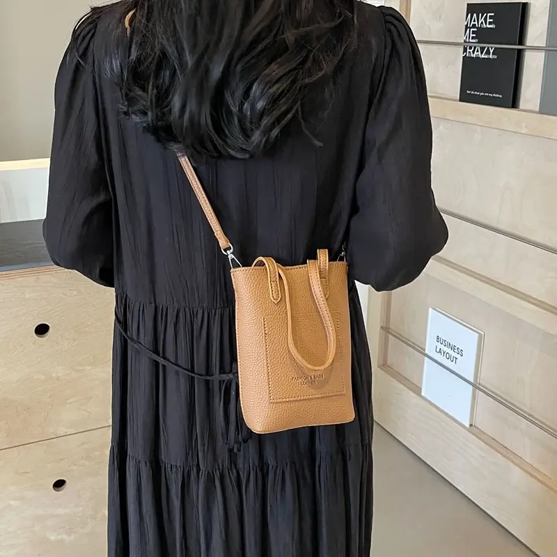 LEFTSIDE Design Mini PU Leather Shoulder Bag Lady Handbags and Purses Women 2024 Y2K Korean Fashion Solid Color Crossbody Bag