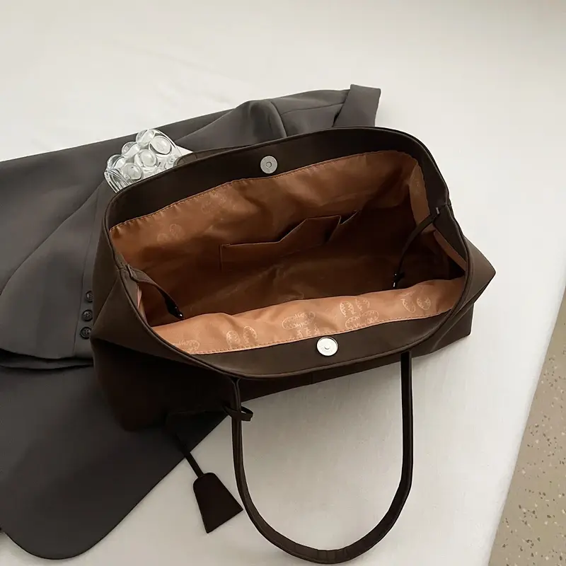 LEFTSIDE Big Short Handle PU Leather Solid Color Tote Bags for Women 2024 Y2K Ladies Shoulder Bag Females Retro Handbags