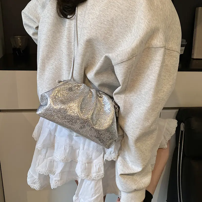 LEFTSIDE Cute Small Gold Pu Leather Crossbody Bags for Women 2025 New Trend Fashion Shoulder Bag Females Handbags and Purses