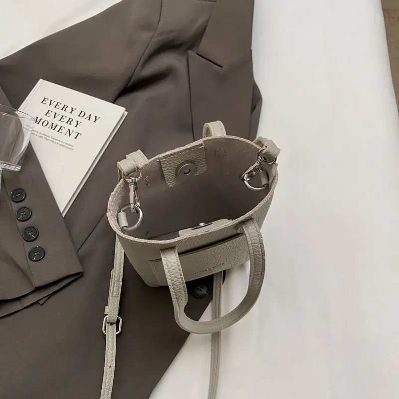 LEFTSIDE Design Mini PU Leather Shoulder Bag Lady Handbags and Purses Women 2024 Y2K Korean Fashion Solid Color Crossbody Bag
