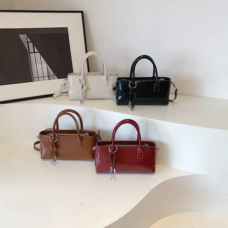 LEFTSIDE Small PU Leather Top-handle Bags for Women 2024 Winter Y2K New Fashion Shoulder Bag Handbags Females Luxury Tote Bag