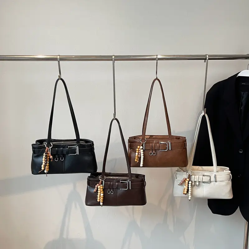 LEFTSIDE Women's Small PU Leather Shoulder Bag 2025 Winter New Fashion Retro Underarm Bag Luxury Brand Designer Handbags
