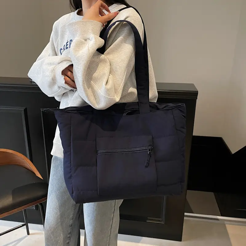 LEFTSIDE Large Capacity Fabric Tote Bag Trendy Shoulder Purses Lady Shopper Shopping Underarm Bag Female Y2k 2025 New Handbags