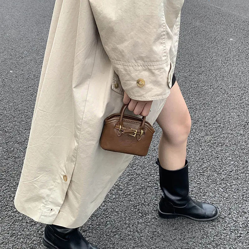 LEFTSIDE Big PU Leather Short Handle Shoulder Bag for Women 2025 Winter Luxury Tote Bag Lady Designer Retro Handbags and Purses