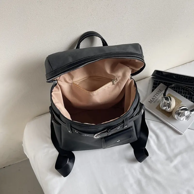 LEFTSIDE Women's Pu Leather Small Backpacks 2025 New Fashion Vintage Luxury Designer Backpack Student School Bag Back Packs
