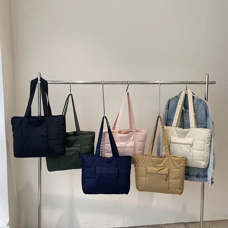 LEFTSIDE Large Capacity Fabric Tote Bag Trendy Shoulder Purses Lady Shopper Shopping Underarm Bag Female Y2k 2025 New Handbags