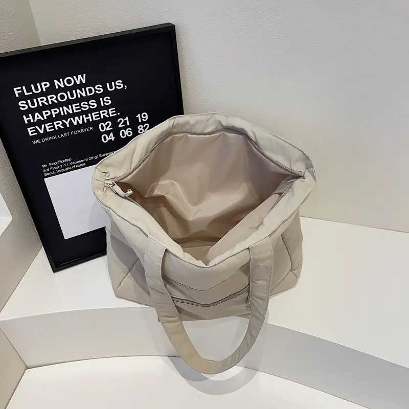LEFTSIDE Large Capacity Fabric Tote Bag Trendy Shoulder Purses Lady Shopper Shopping Underarm Bag Female Y2k 2025 New Handbags