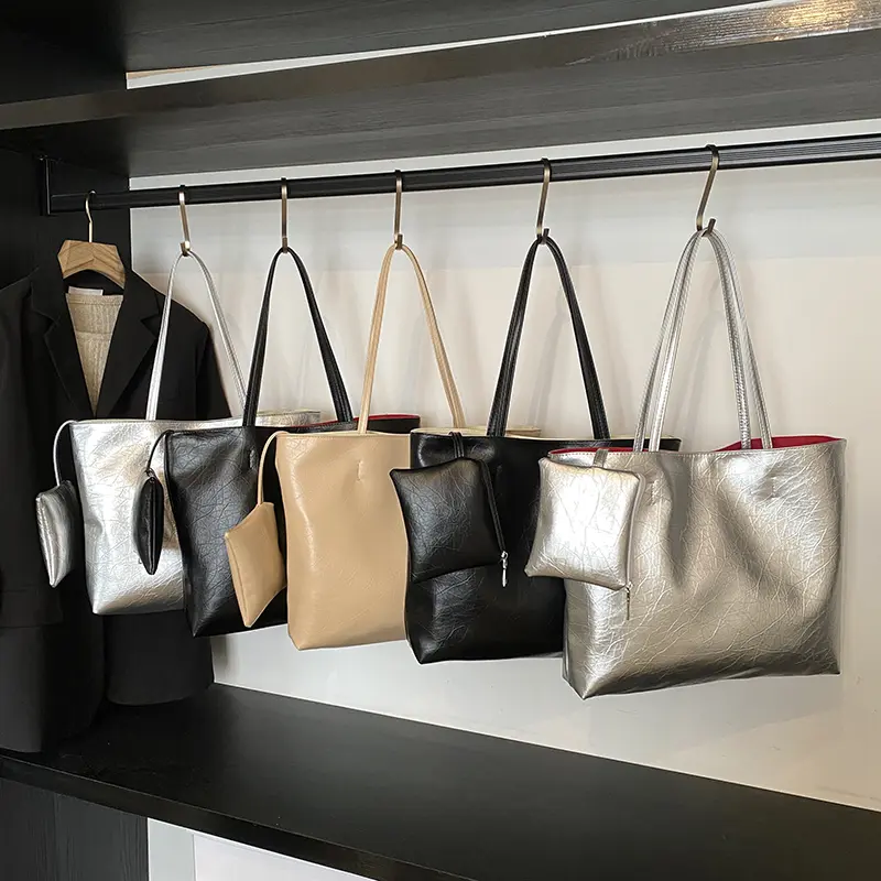 LEFTSIDE high-capacity PU Leather Tote Bags For Women 2025 New Trend Female Shoulder Bag Soft Solid Color Handbags And Purses