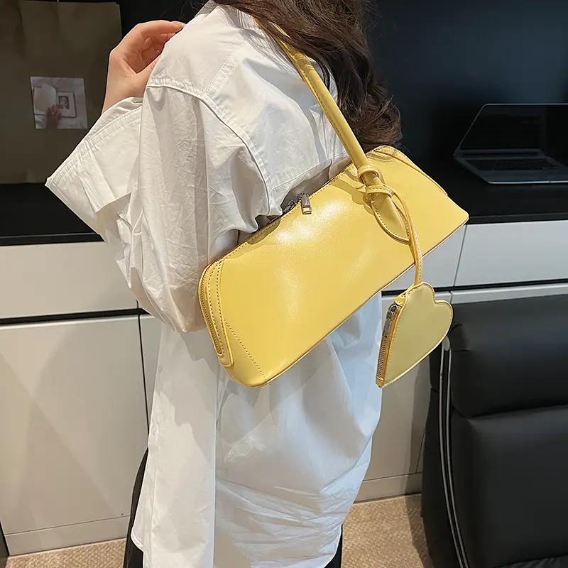 LEFTSIDE Design PU Leather Small Underarm Bags Lady Shoulder Bag for Women 2025 New Trend Short Handle Handbags and Purses