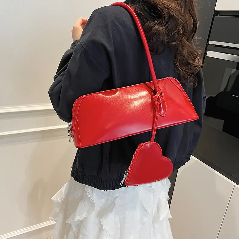 LEFTSIDE Design PU Leather Small Underarm Bags Lady Shoulder Bag for Women 2025 New Trend Short Handle Handbags and Purses