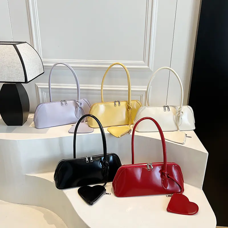 LEFTSIDE Design PU Leather Small Underarm Bags Lady Shoulder Bag for Women 2025 New Trend Short Handle Handbags and Purses