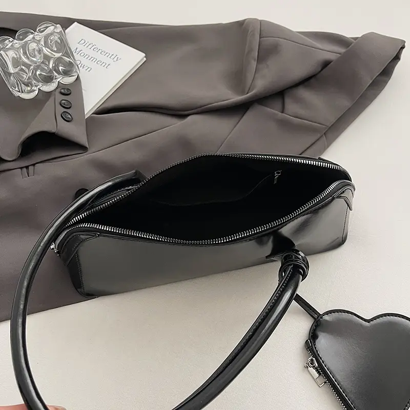 LEFTSIDE Design PU Leather Small Underarm Bags Lady Shoulder Bag for Women 2025 New Trend Short Handle Handbags and Purses