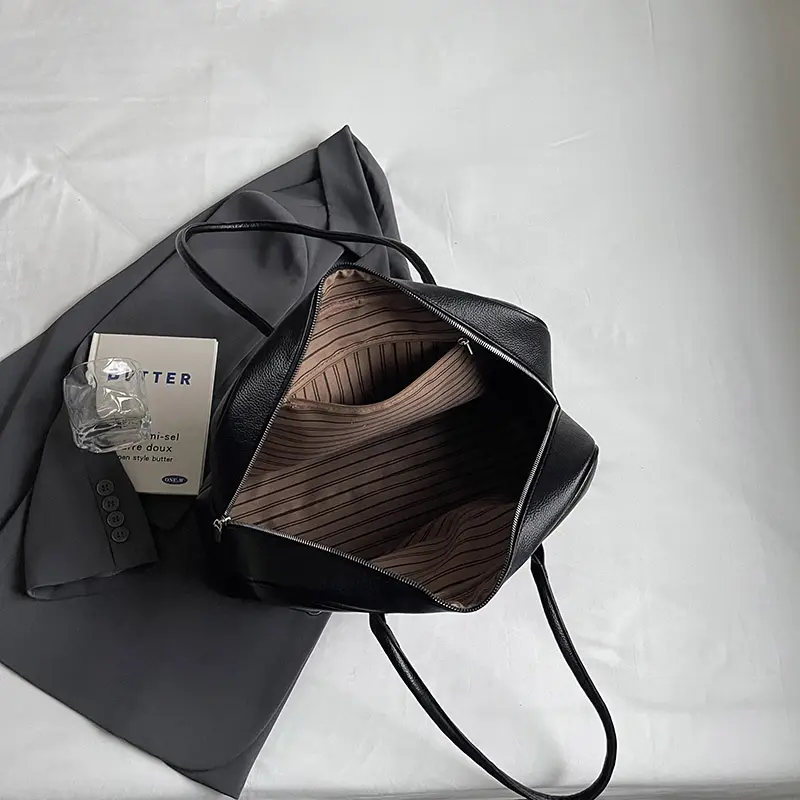 LEFTSIDE High-capacity PU Leather Shoulder Bags for Women 2025 Luxury Designer Tote Bag Females Brand Retro Simple Handbags