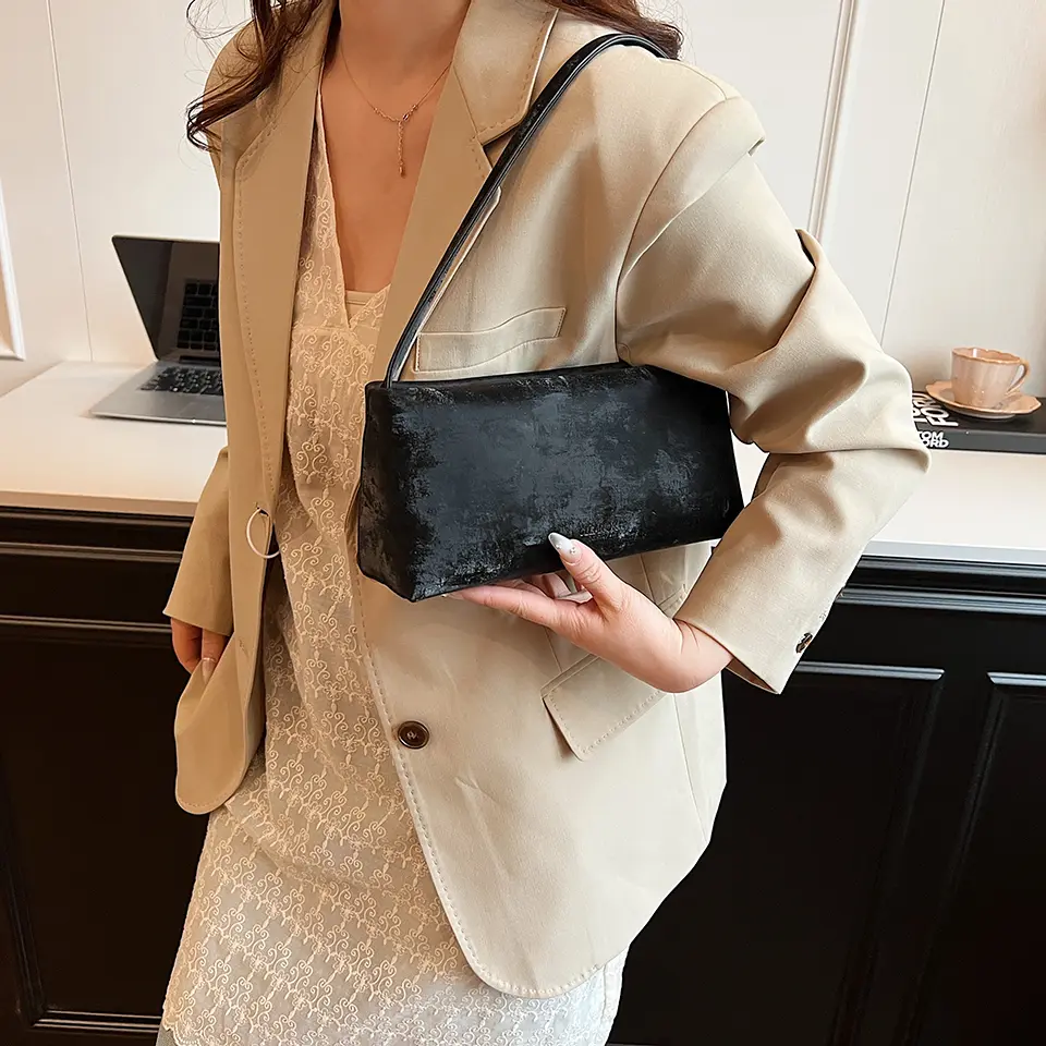 LEFTSIDE Women Small PU Leather Design Square Underarm Shoulder Bag 2025 New Trendy Crossbody Bag Female Handbags and Purses