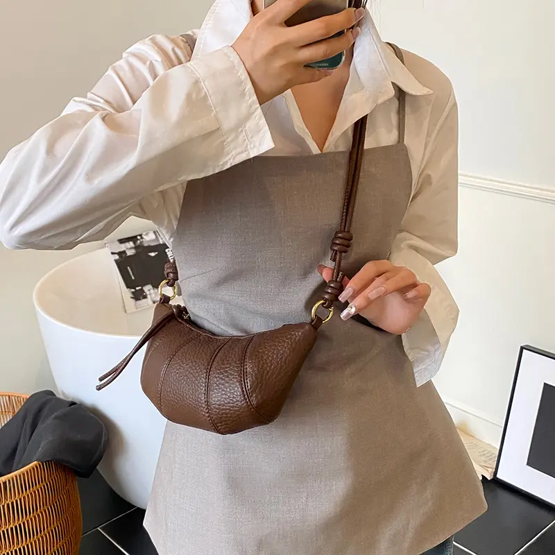 LEFTSIDE 2025 New Trend Small Splicing Leather Shoulder Bag Women Korean Fashion Simple Handbags and Purses Lady Crossbody Bag
