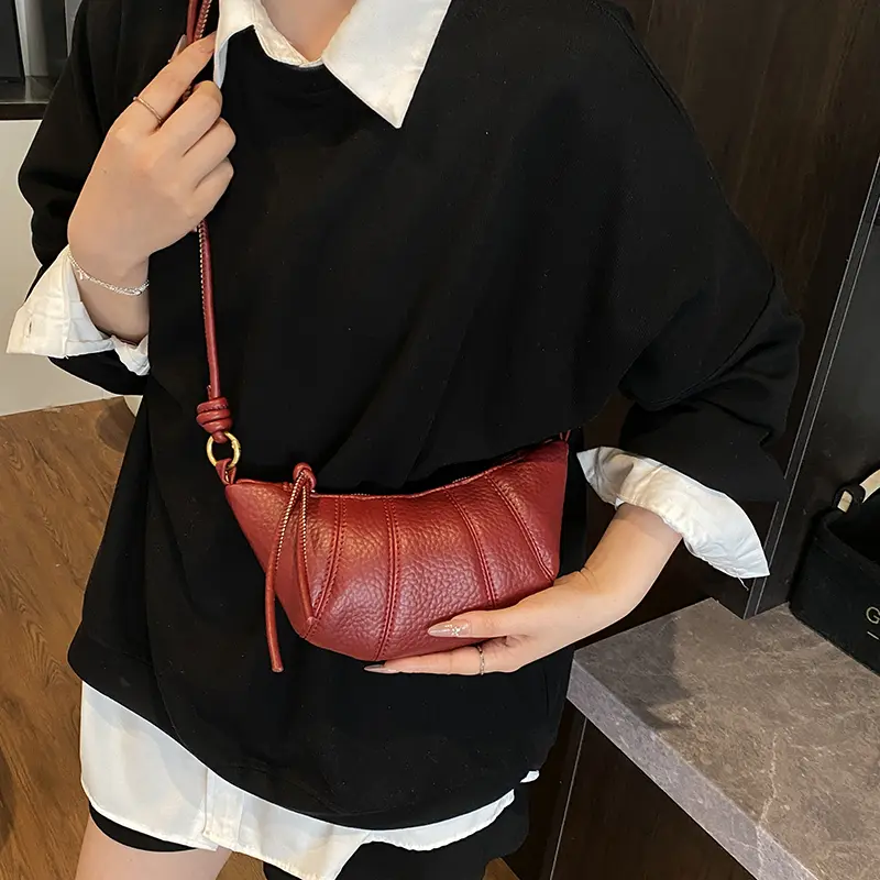 LEFTSIDE 2025 New Trend Small Splicing Leather Shoulder Bag Women Korean Fashion Simple Handbags and Purses Lady Crossbody Bag