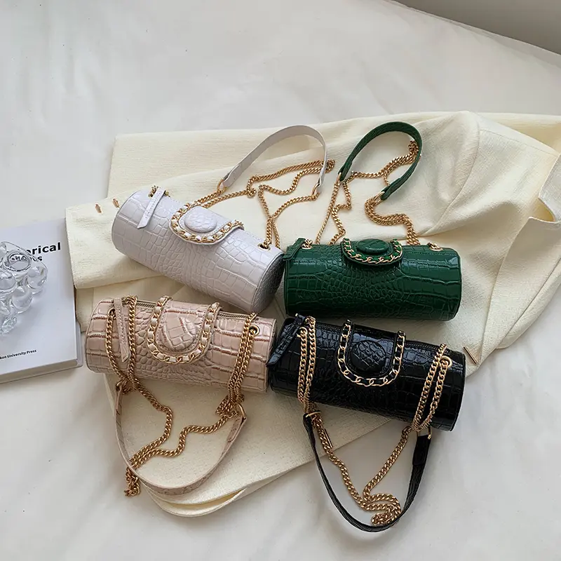 LEFTSIDE 2025 New Summer Stone Pattern PU Leather New Shoulder Bag Women Fashion Handbags and Purses Lady Chain Crossbody Bag