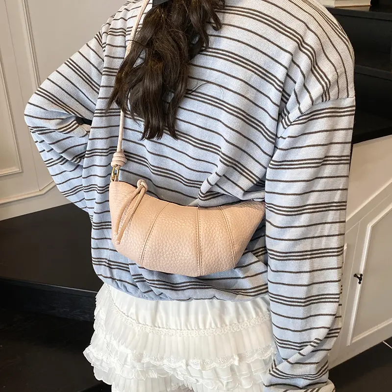 LEFTSIDE 2025 New Trend Small Splicing Leather Shoulder Bag Women Korean Fashion Simple Handbags and Purses Lady Crossbody Bag