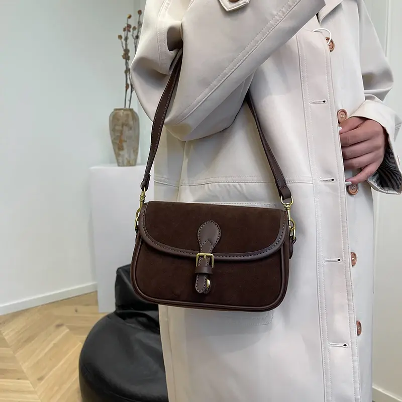 LEFTSIDE 2025 Retro New Leather  Design Small Flap Bag Women Fashion Handbags and Purses Shoulder Bag Lady Crossbody Bag