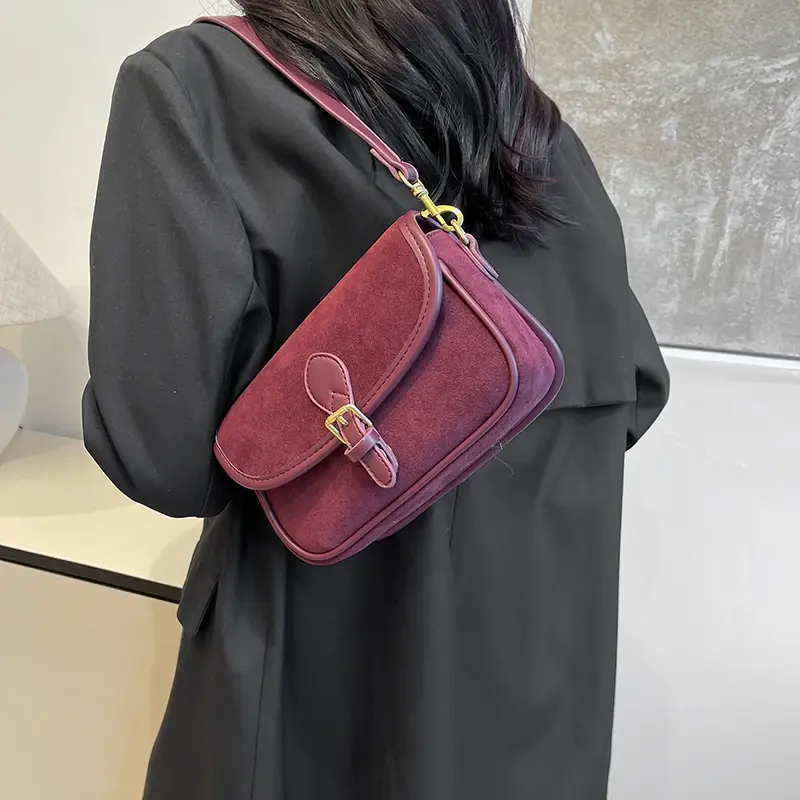 LEFTSIDE 2025 Retro New Leather  Design Small Flap Bag Women Fashion Handbags and Purses Shoulder Bag Lady Crossbody Bag