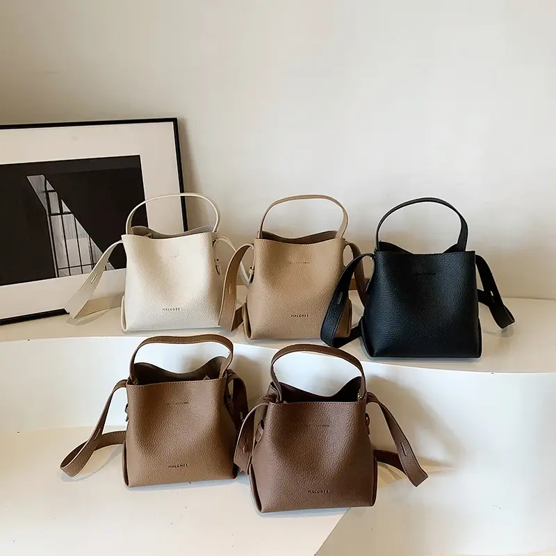 LEFTSIDE Small PU Leather Shoulder Bags For Women 2025 Y2K Korean Fashion Trend Female Bucket Crossbody Bag Lady Handbags