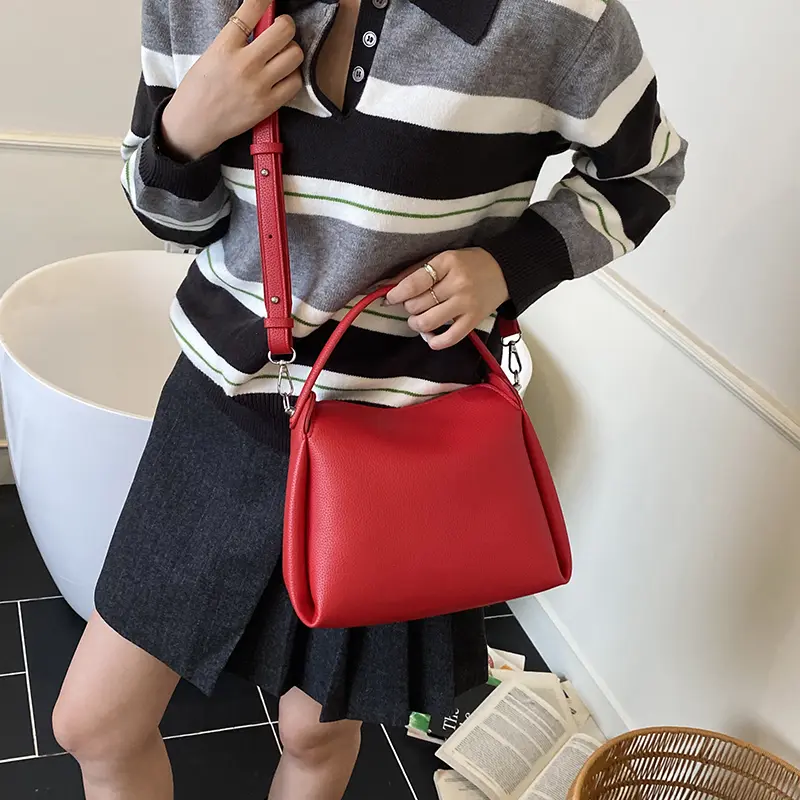 LEFTSIDE Small PU Leather Bucket Bag for Women Shoulder Bags 2025 Short Handle Crossbody Bag Lady Luxury Handbags and Purses