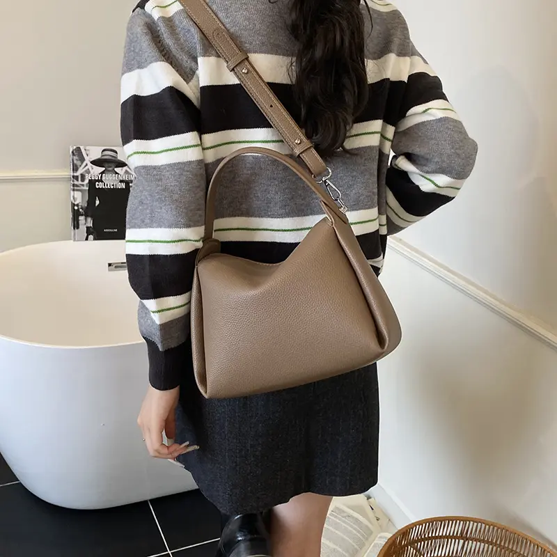 LEFTSIDE Small PU Leather Bucket Bag for Women Shoulder Bags 2025 Short Handle Crossbody Bag Lady Luxury Handbags and Purses