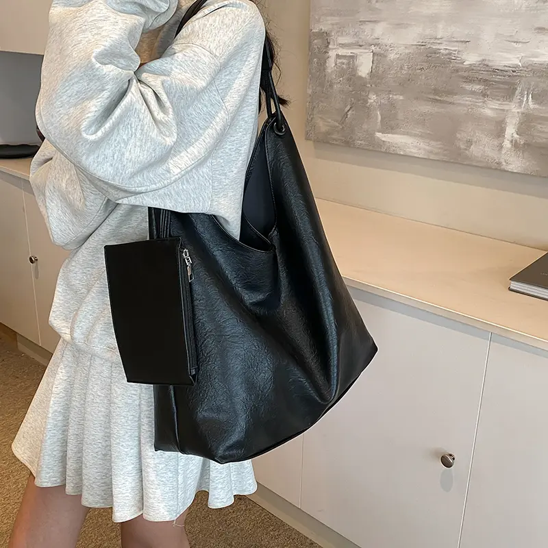 LEFTSIDE Design Big Simple Crossbody Bags For Women 2025 Fashion Females Underarm Bag Lady Shoulder Bag Handbags And Purses