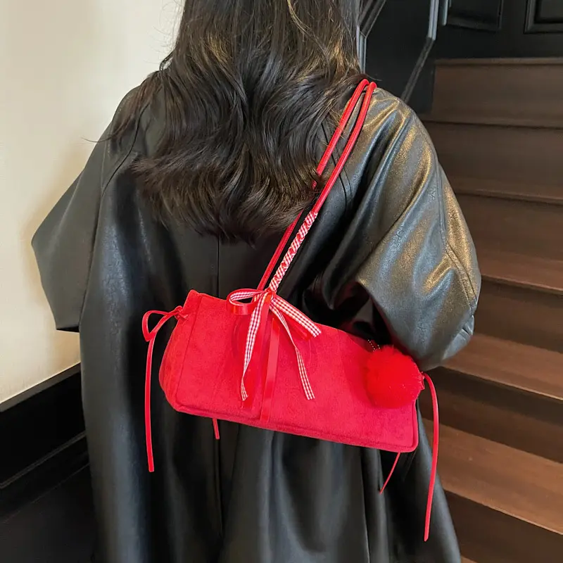 LEFTSIDE Women Small PU Leather Tote Bag 2025 Winter New Retro Style Underarm Shoulder Bag Luxury Designer Handbags and Purses