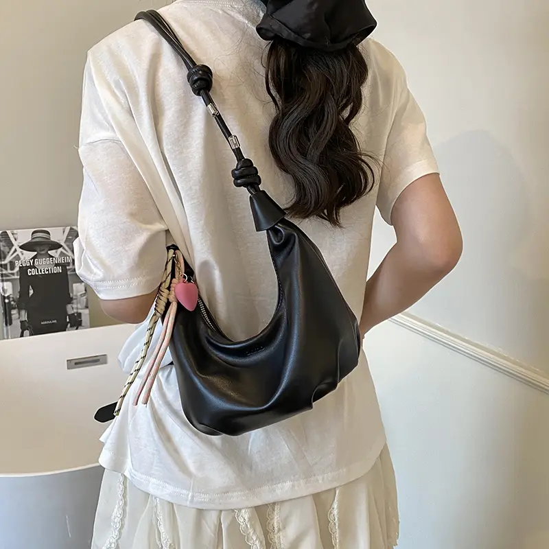 LEFTSIDE Retro Small Silver Saddle Bag 2025 New Trendy Shoulder Bag Fashion Underarm Crossbody Bag Females Handbags and Purses