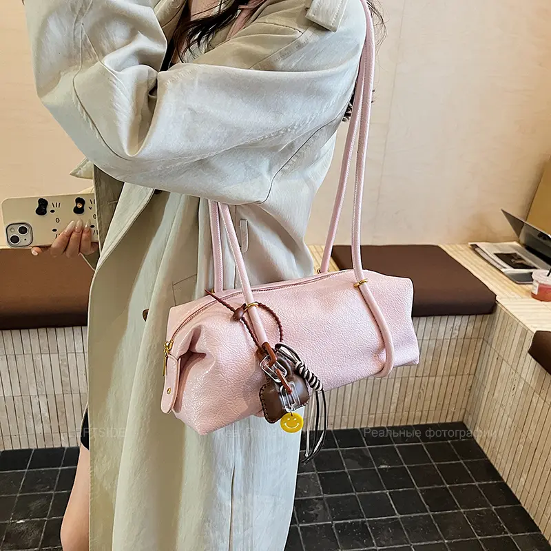 LEFTSIDE Small PU Leather Shoulder Bag for Women 2025 Winter Luxury Tote Bag Lady Designer Trends Underarm Handbags and Purses