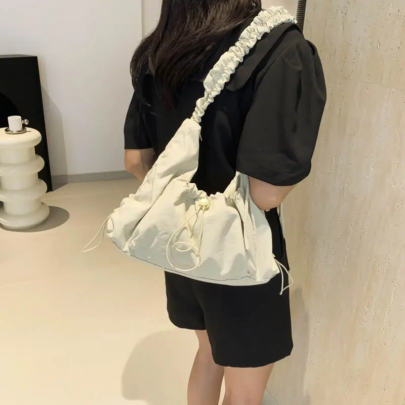 LEFTSIDE Small Soft Nylon Shoulder Bags For Women 2025 Y2K Korean Fashion Female Handbags And Purses Lady Crossbody Bag