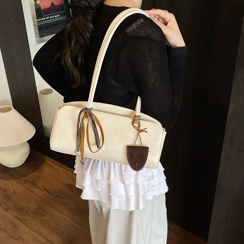 LEFTSIDE Small PU Leather Square Underarm Bags for Women 2025 New In Trend Fashion Shoulder Bag Females Handbags and Purses