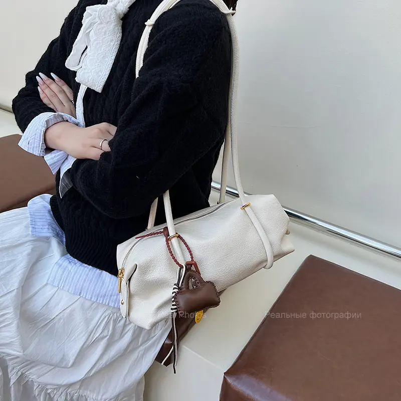 LEFTSIDE Small PU Leather Shoulder Bag for Women 2025 Winter Luxury Tote Bag Lady Designer Trends Underarm Handbags and Purses