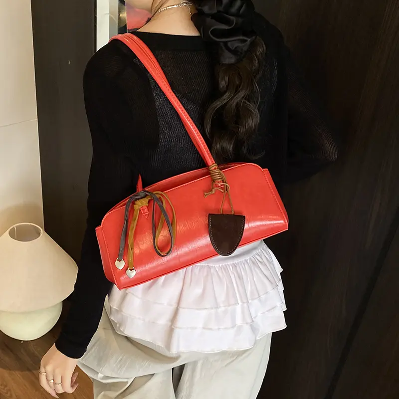 LEFTSIDE Small PU Leather Square Underarm Bags for Women 2025 New In Trend Fashion Shoulder Bag Females Handbags and Purses