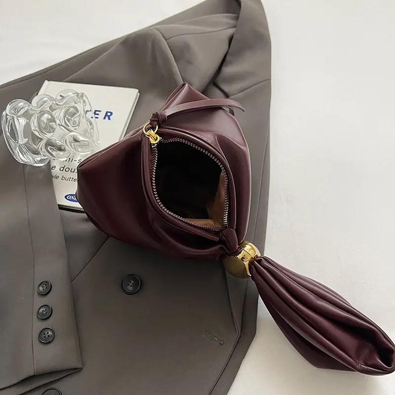 LEFTSIDE Design Mini PU Leather Underarm Bags For Women 2025 Fashion Designer Female Retro Shoulder Bag Handbags And Purses