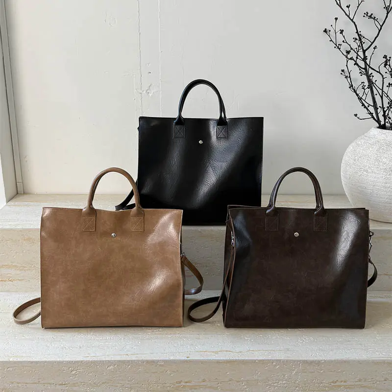 LEFTSIDE Women High-capacity PU Leather Crossbody Bag 2025 Winter Retro Trend Short Handle Shoulder Bag Luxury Designer Handbags