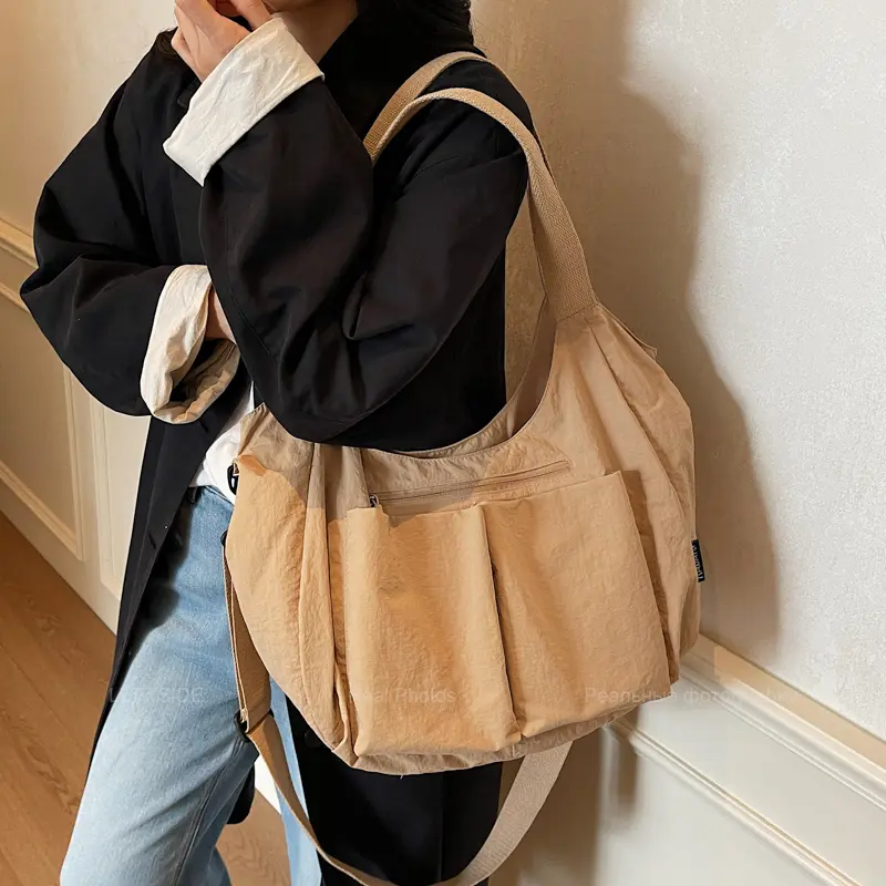 LEFTSIDE Soft High Capacity Corduroy Handbags for Women 2025 Fashion Travel Shoulder Bag Casual Shopper Shopping Crossbody Bag